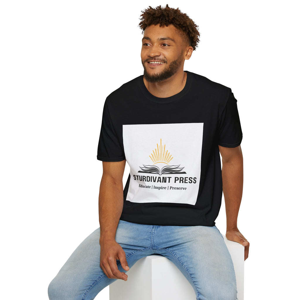 Minimal Lighthouse Logo T-Shirt — Coastal Nautical Graphic Tee