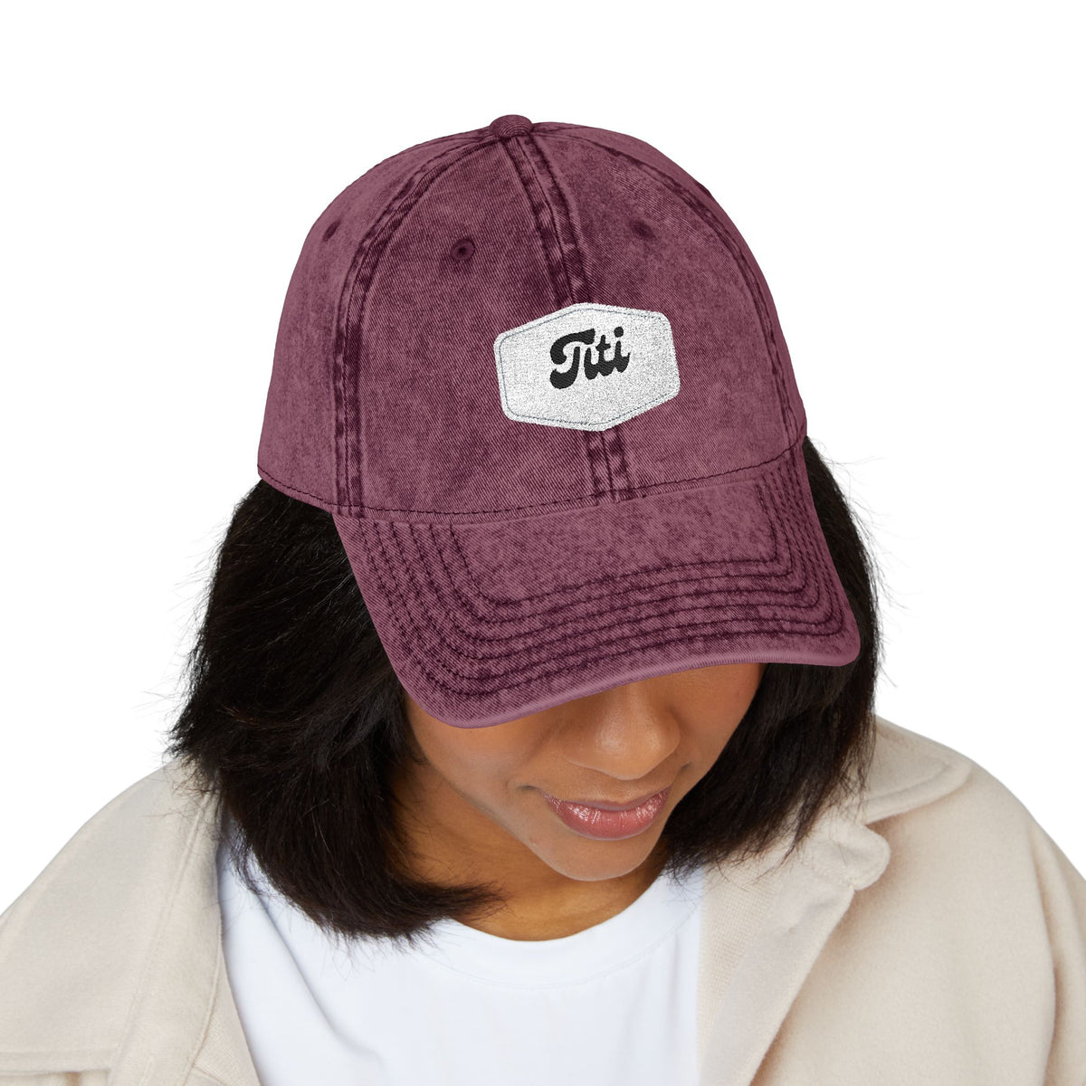 Vintage Embroidered Cap - Retro 'Titi' Patch Dad Hat