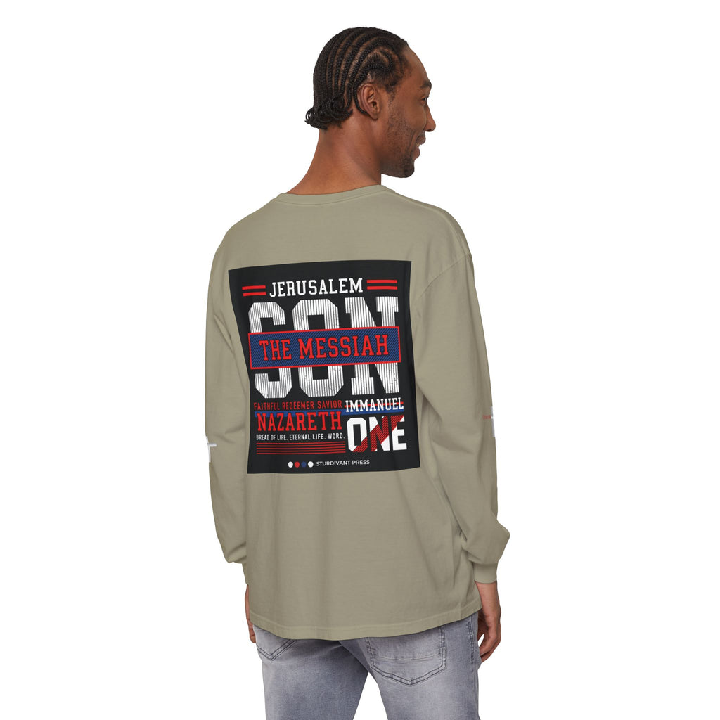 Christian Long Sleeve Tee — "The Messiah" Jerusalem Nazareth Design