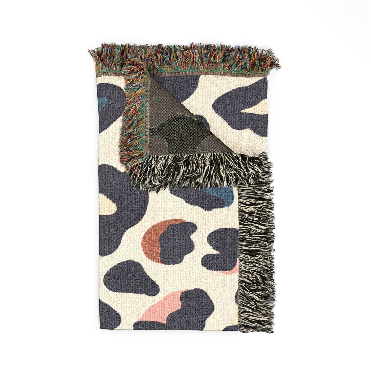 Leopard Print Woven Throw Blanket — Cozy Animal Print Home Decor