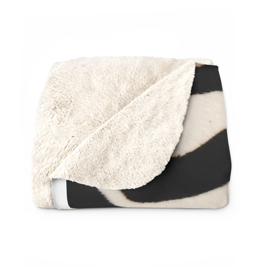Inspirational Psalm Sherpa Blanket — "For I Know the Plans" Cozy Fleece with Zebra Trim
