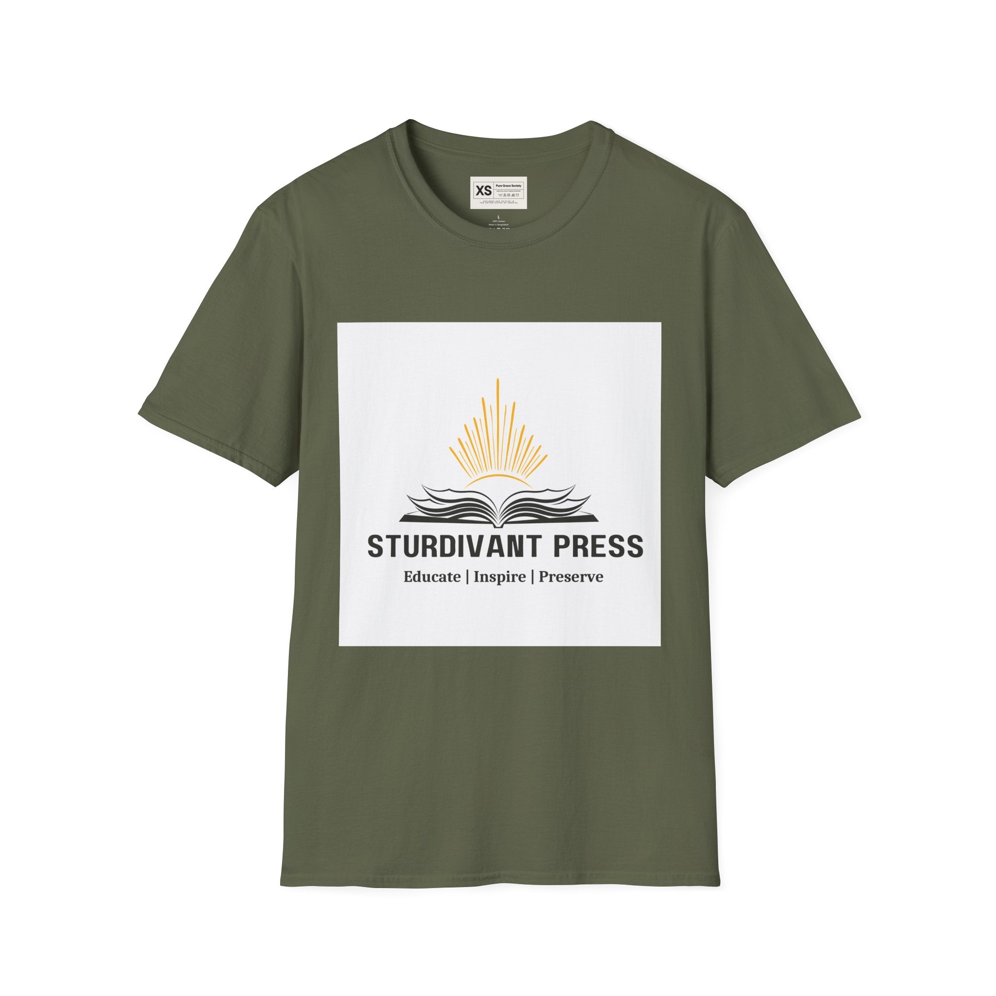 Minimal Lighthouse Logo T-Shirt — Coastal Nautical Graphic Tee