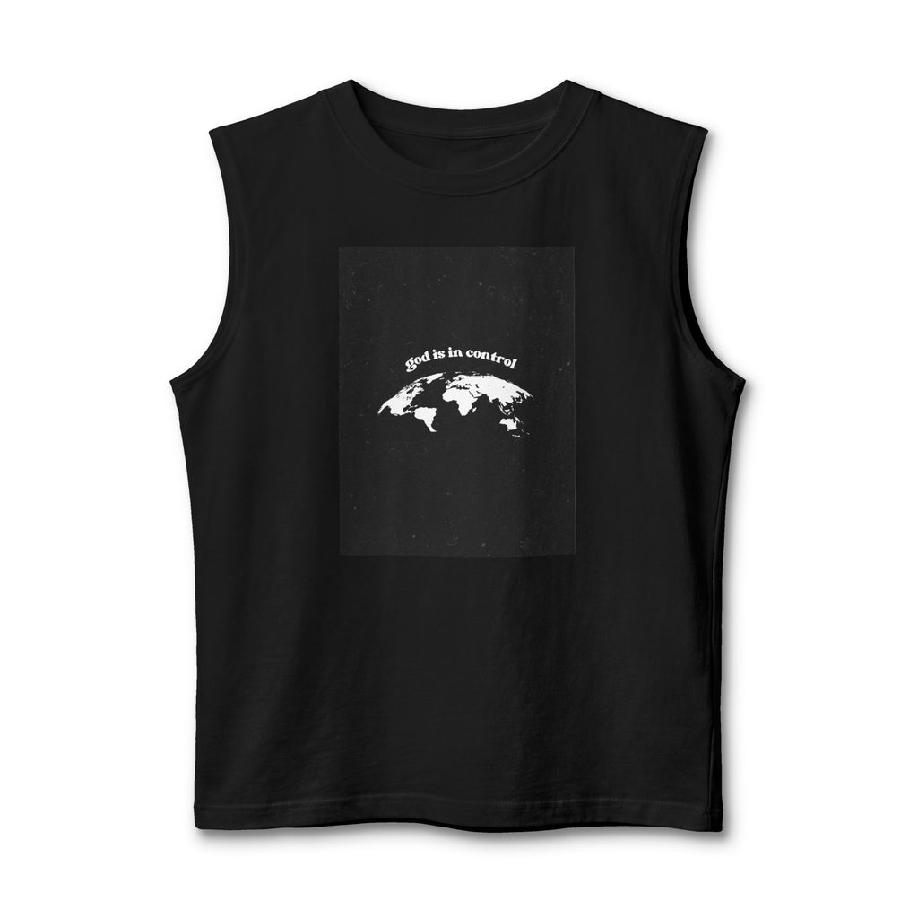 Muscle Tank — "Good News: Peace & Salvation" Graphic World Map Tee
