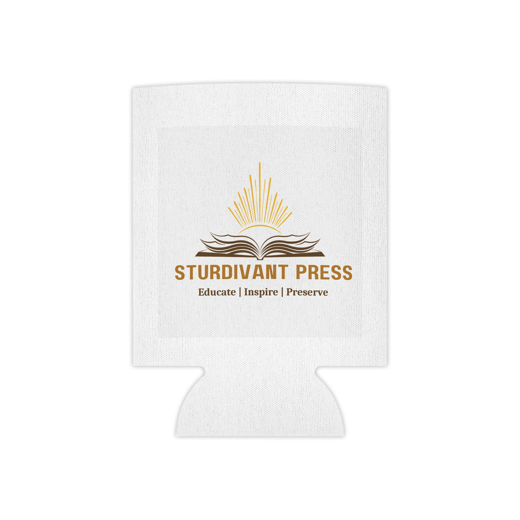 Can Cooler — Sturdivant Press Logo Can Koozie (Educate | Inspire | Preserve)
