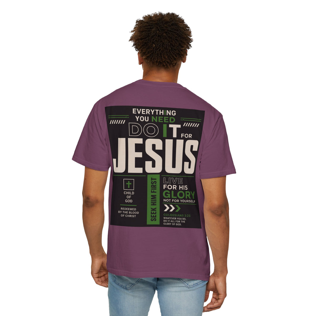 Christian Cross T-Shirt — "Do It For Jesus" Faith Graphic Tee