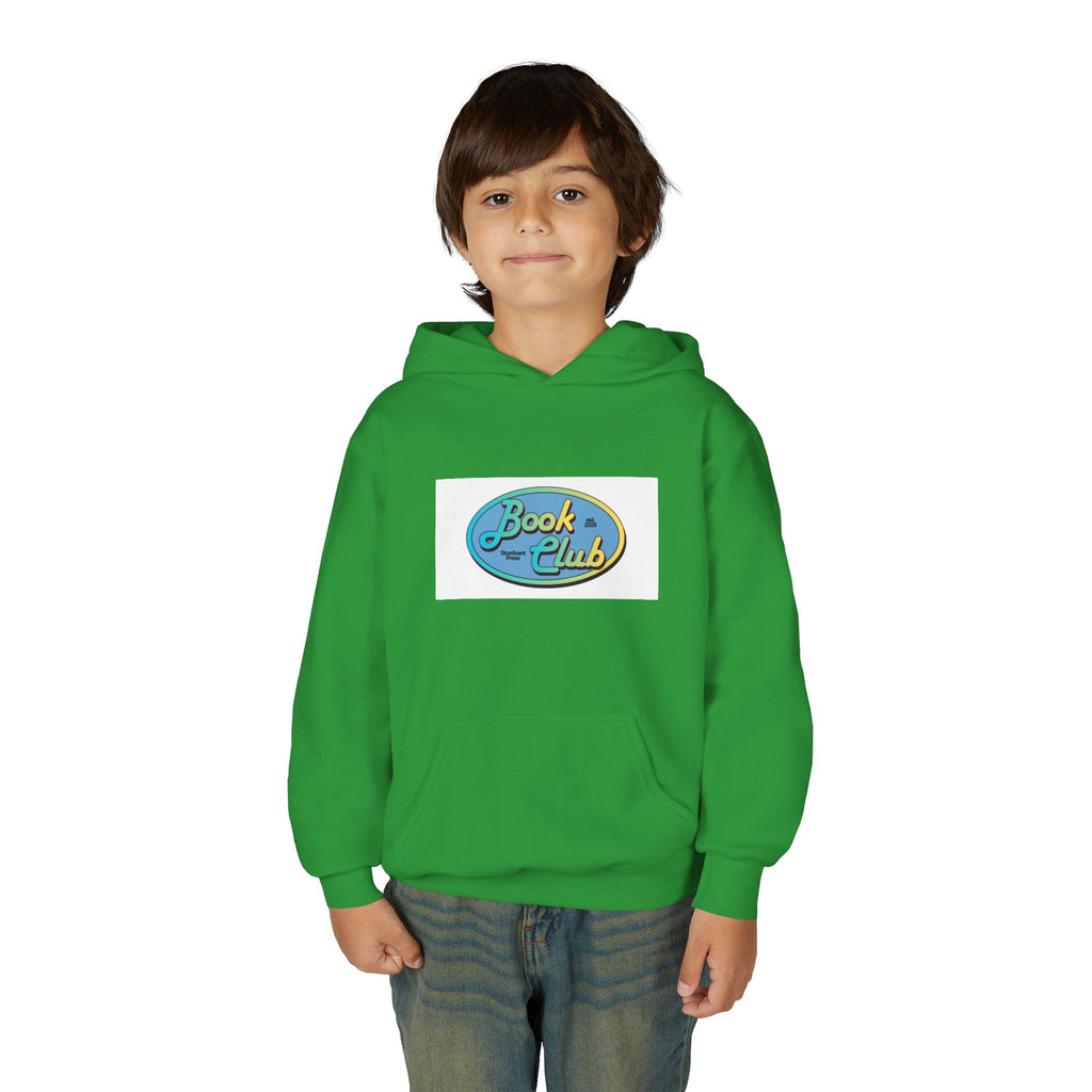 Youth Hoodie — 'Book Club' Front Logo & 'Grow In Peace' Botanical Back Graphic