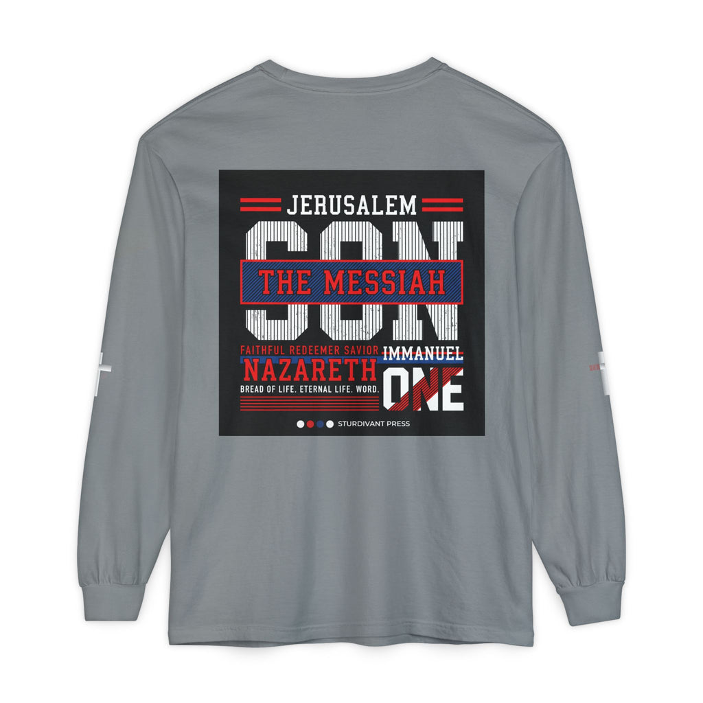 Christian Long Sleeve Tee — "The Messiah" Jerusalem Nazareth Design