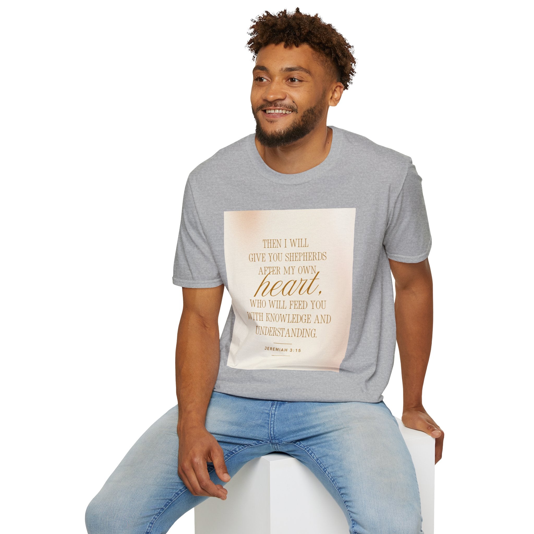 Christian Scripture T‑Shirt — “Then I Will Give You Shepherds After My Own Heart” Inspirational Tee