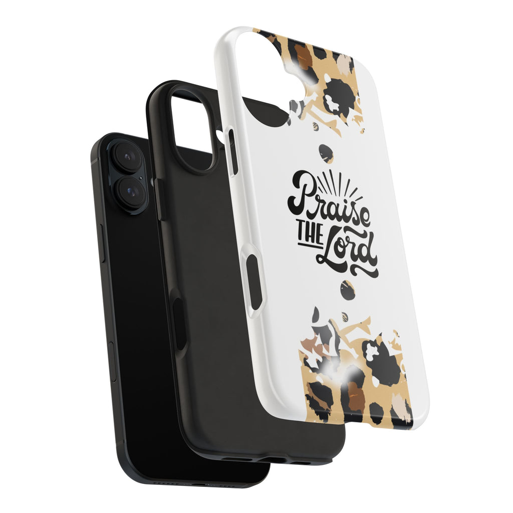 Praise the Lord Leopard Tough Phone Case — Christian iPhone Protection