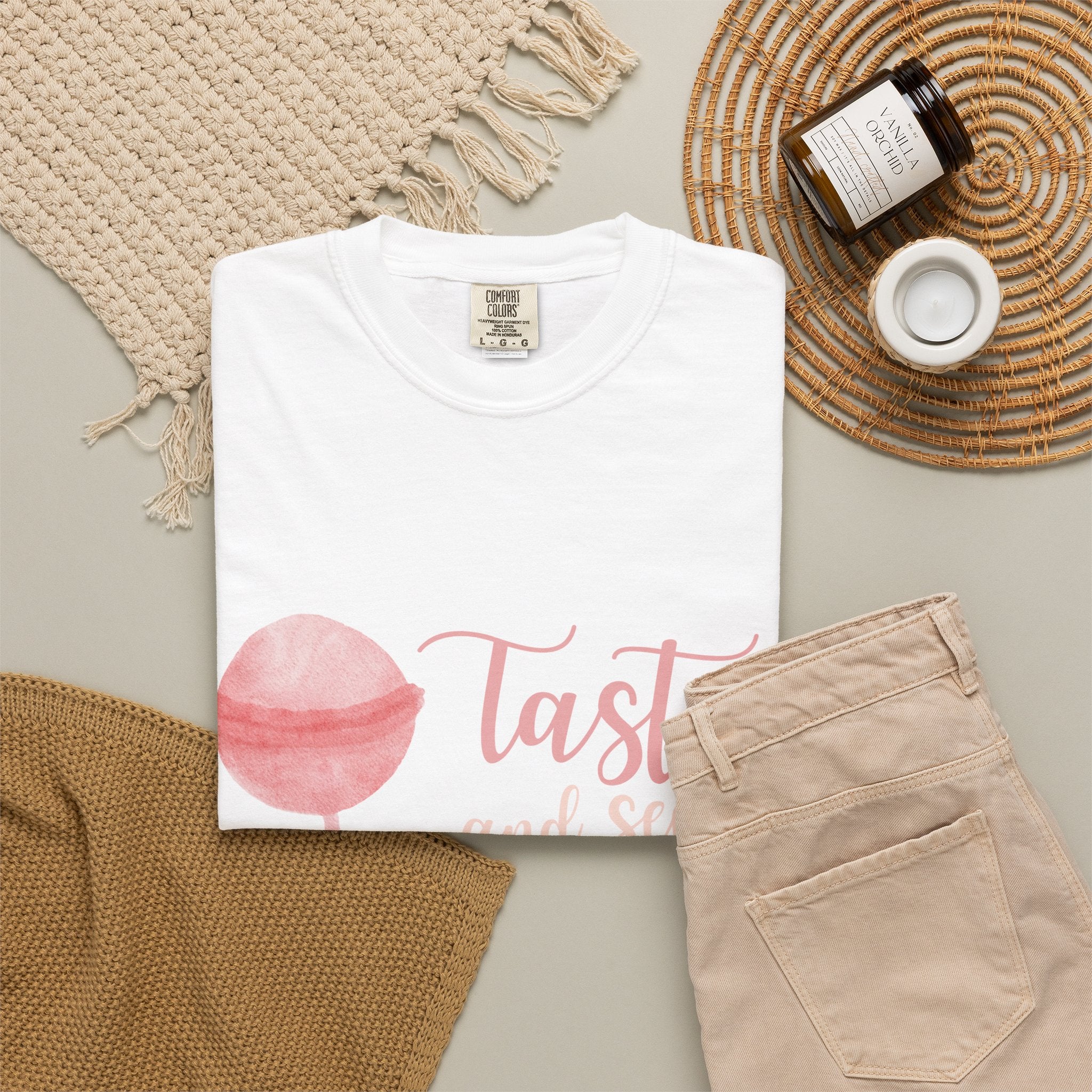 Christian Lollipop Tee — "Taste and See that the Lord is Good" Pink Faith T-Shirt
