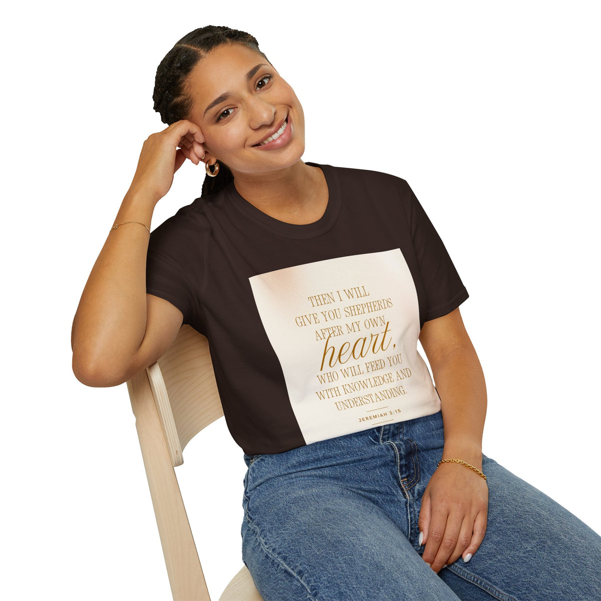 Christian Scripture T‑Shirt — “Then I Will Give You Shepherds After My Own Heart” Inspirational Tee