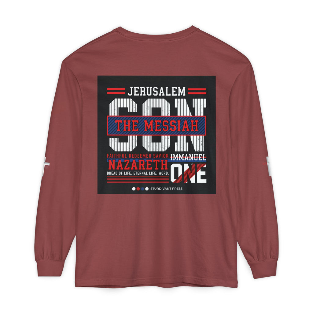 Christian Long Sleeve Tee — "The Messiah" Jerusalem Nazareth Design