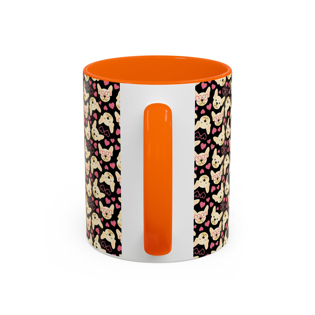 Cute Chihuahua Pattern Accent Coffee Mug — 11/15oz