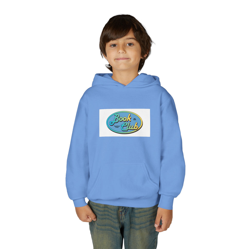 Youth Hoodie — 'Book Club' Front Logo & 'Grow In Peace' Botanical Back Graphic
