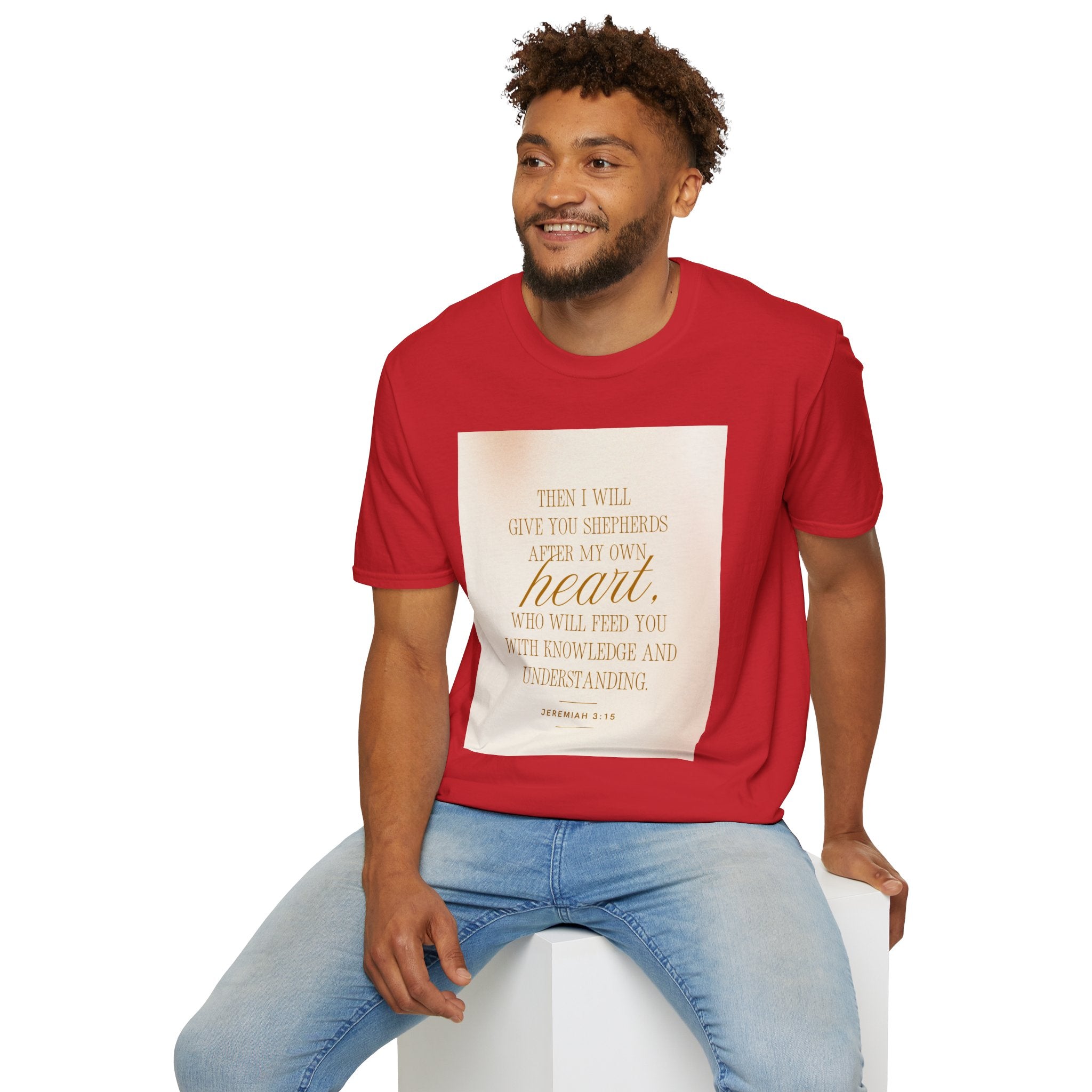 Christian Scripture T‑Shirt — “Then I Will Give You Shepherds After My Own Heart” Inspirational Tee