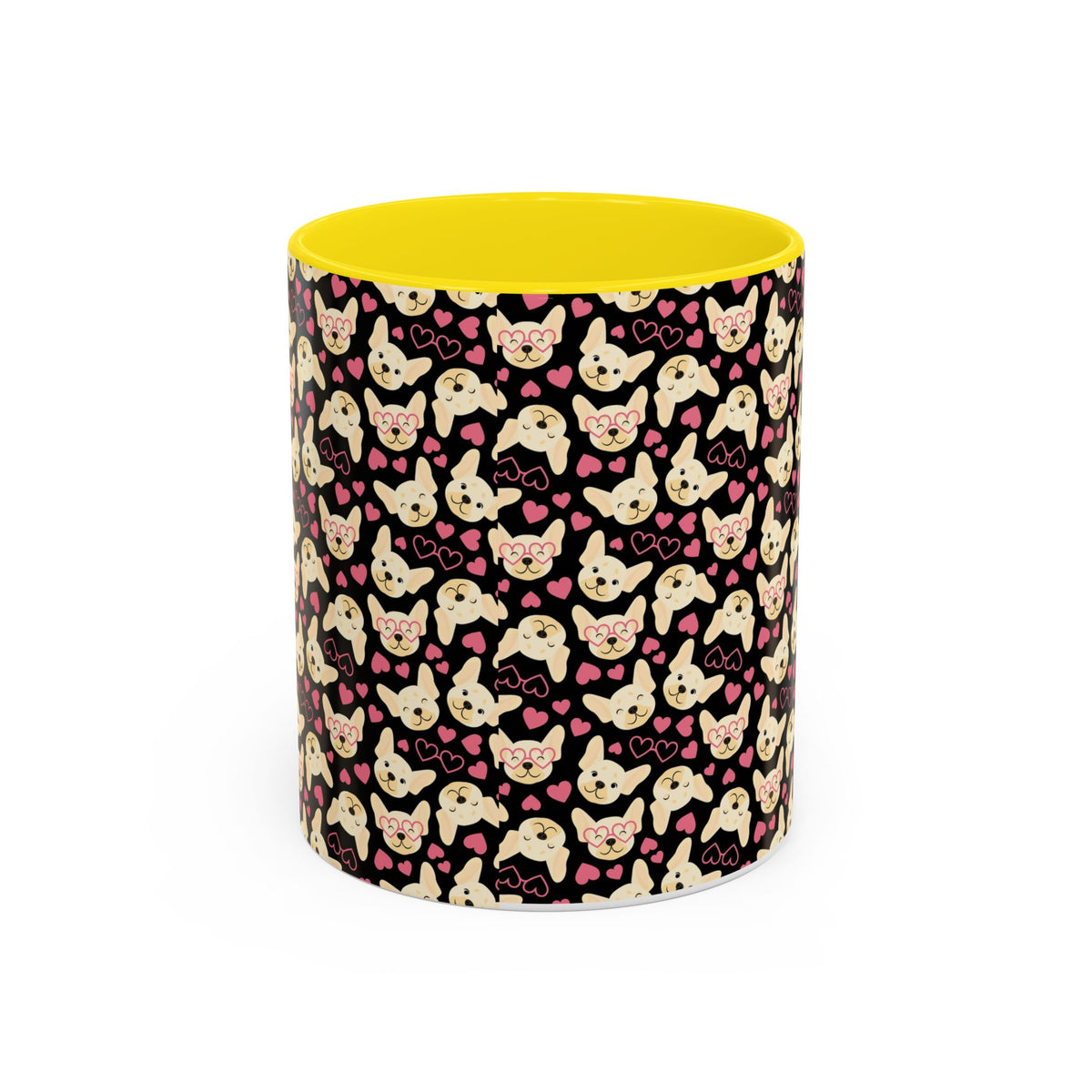 Cute Chihuahua Pattern Accent Coffee Mug — 11/15oz