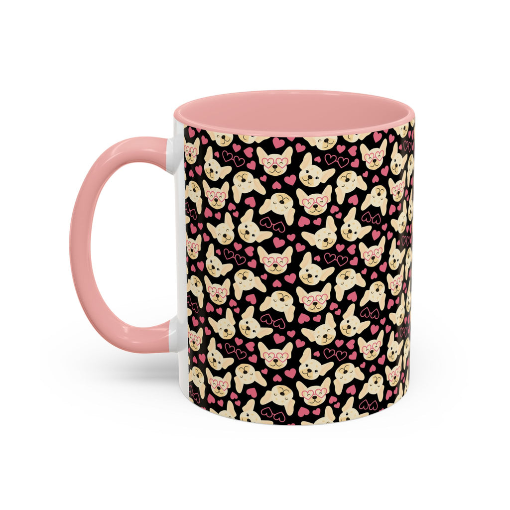 Cute Chihuahua Pattern Accent Coffee Mug — 11/15oz