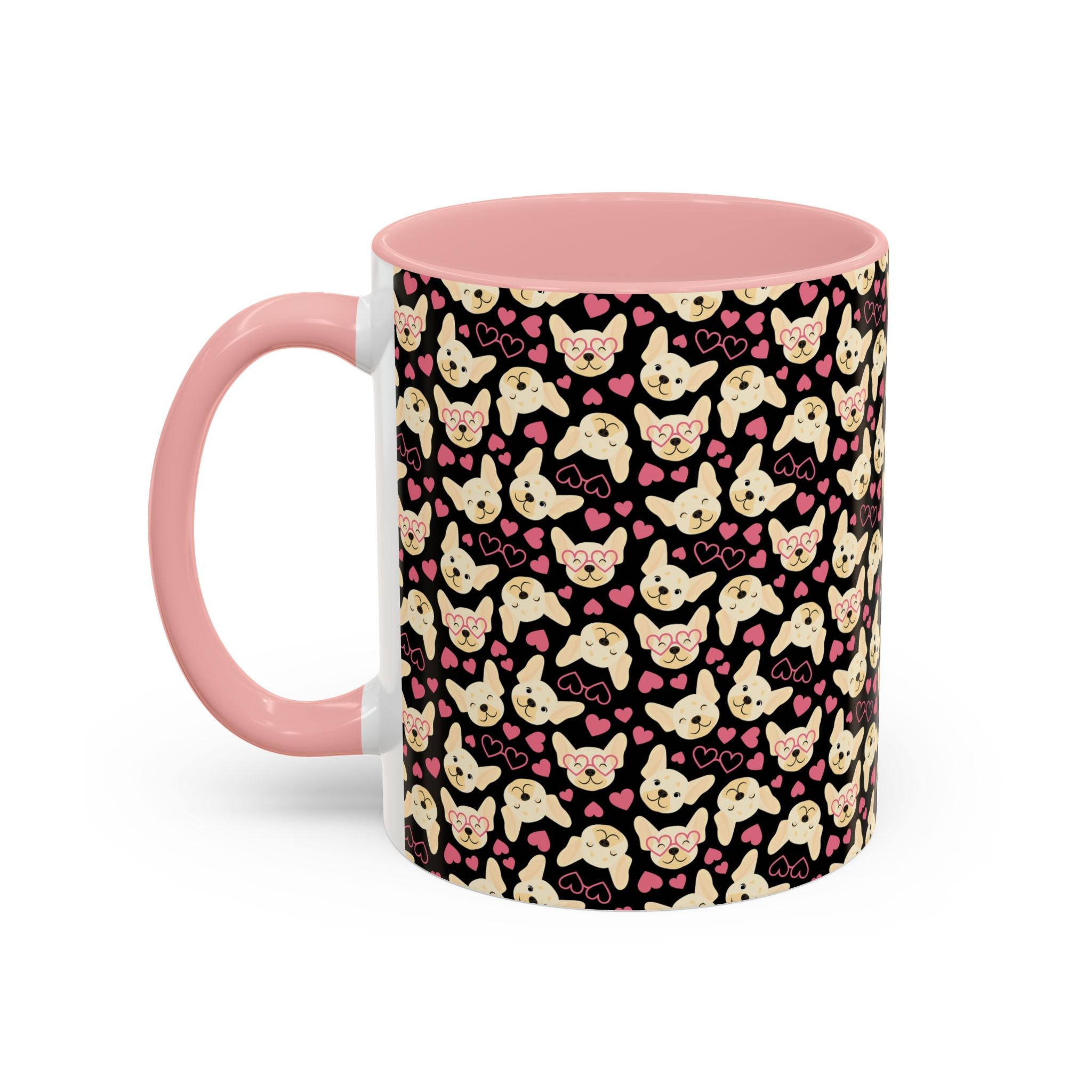 Cute Chihuahua Pattern Accent Coffee Mug — 11/15oz