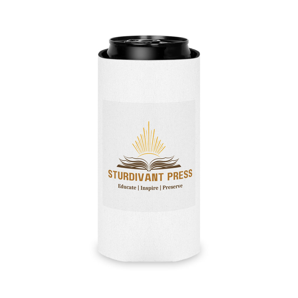 Can Cooler — Sturdivant Press Logo Can Koozie (Educate | Inspire | Preserve)